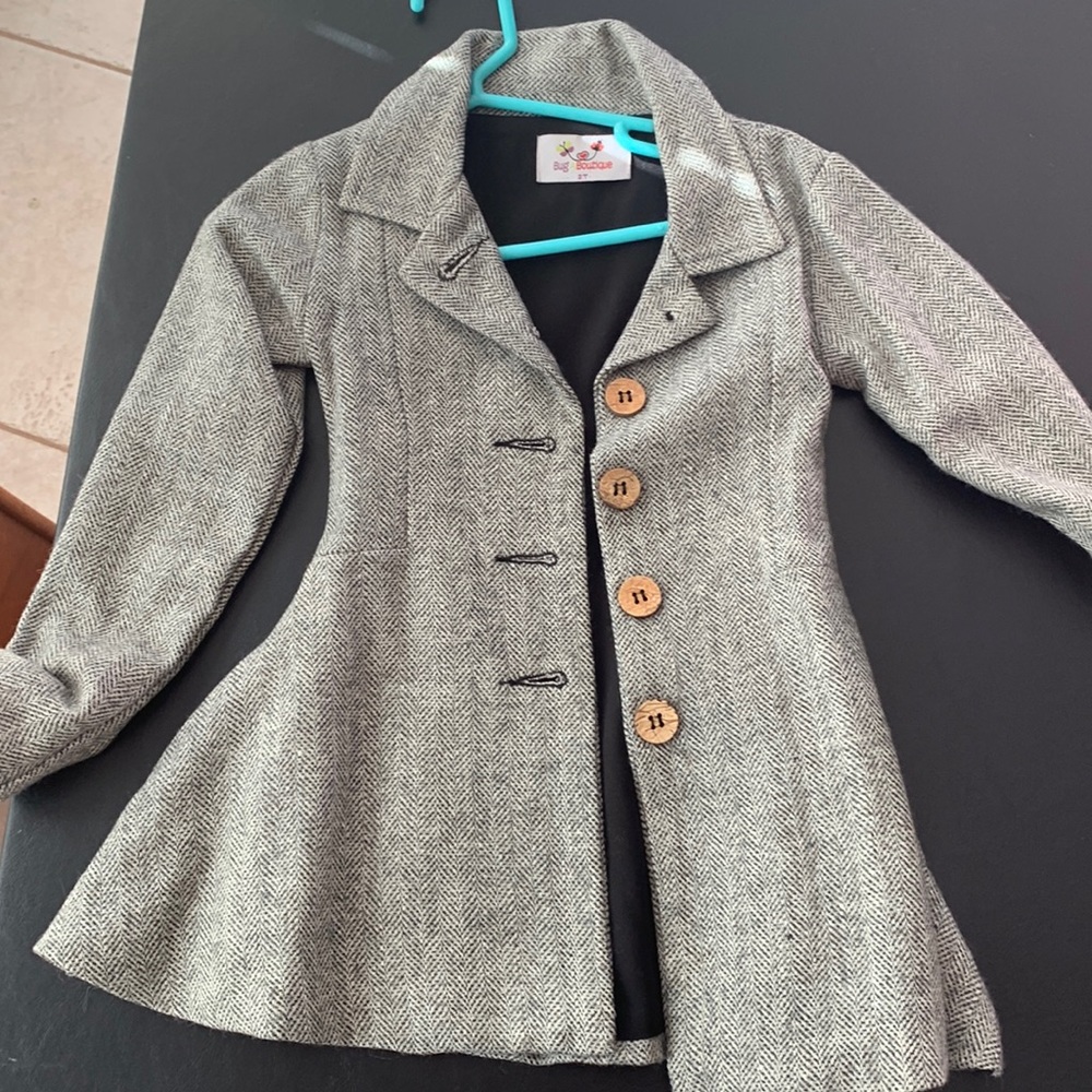 Bug a Boutique grey pea-coat style jacket.